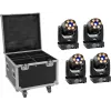 EUROLITE LED set 4x TMH-H90 with wheeled case - portable lighting kit