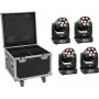 EUROLITE LED set 4x TMH-H90 with wheeled case - portable lighting kit