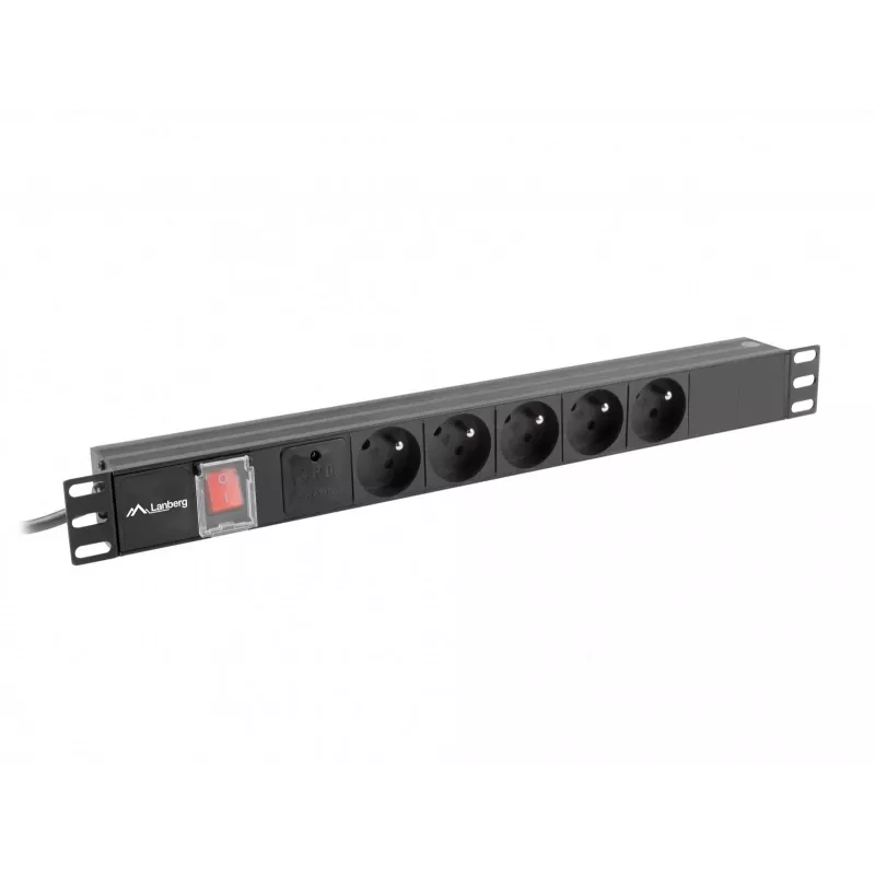 Lanberg PDU-05E-0200-IEC-BK power distribution unit (PDU) 5 AC outlet(s) 1U Black