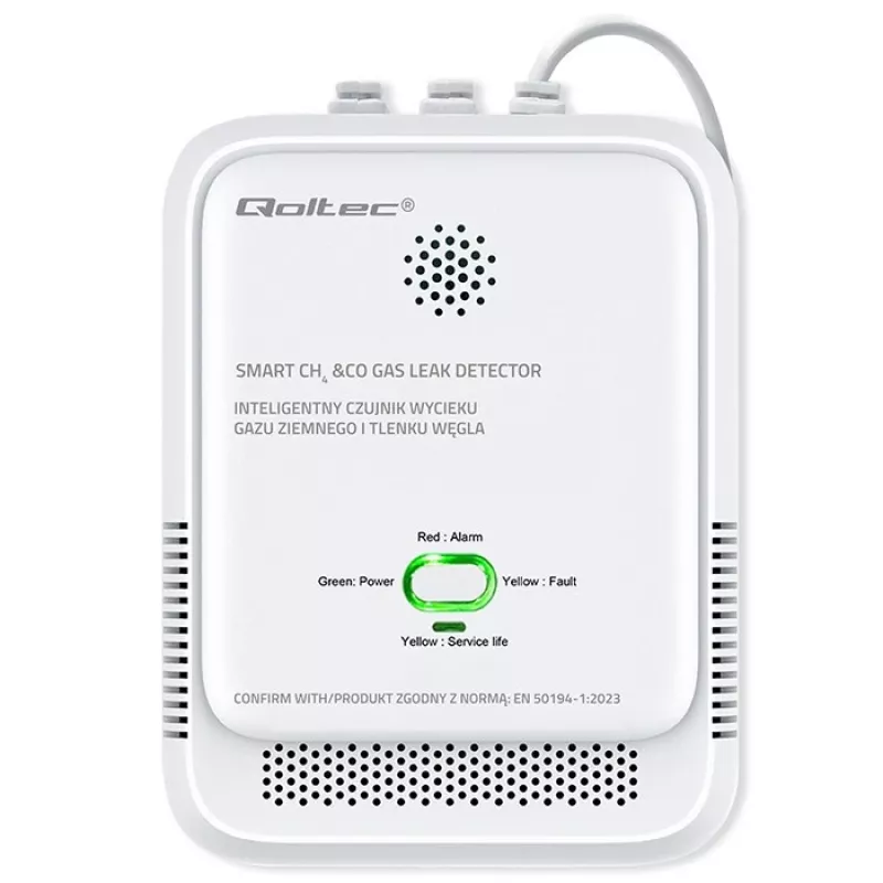 Gas leak and carbon monoxide detector LED