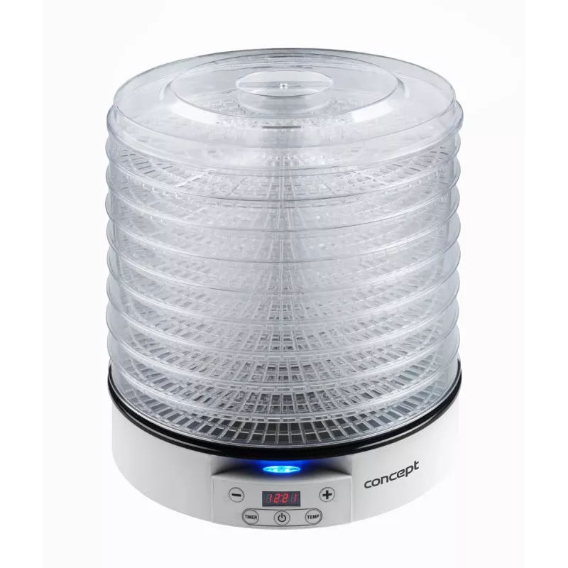 Food dehydrator Concept Solution SO2020, 500 W, LED display, silver, 220–240 V, 3.3 cm grate diameter