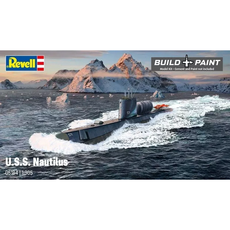 Plastic model ship REVELL U.S.S. Nautilus scale 1:305, kit 05184