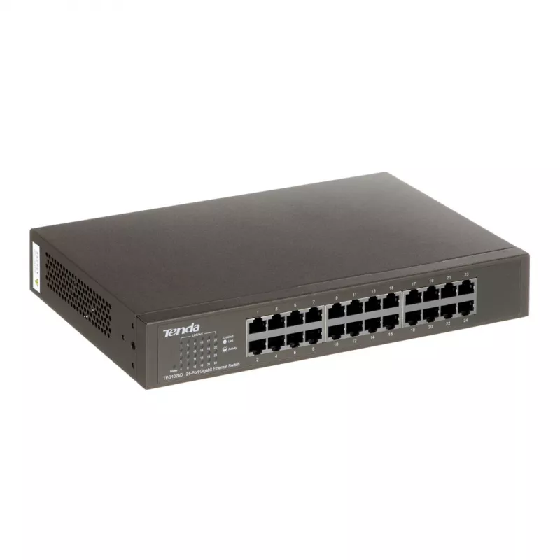 Unmanaged switch TENDA TEG1024D 24-port Gigabit Ethernet, 48 Gbps, 8000 MAC table, blue