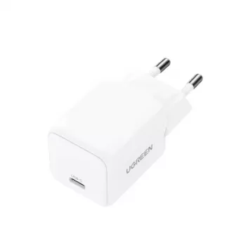 UGREEN Charger Nexode N Series X513 30W GaN USB-C single-port fast charger, 100–240V, white