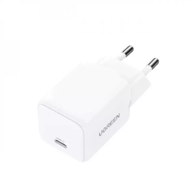 UGREEN Charger Nexode N Series X513 30W GaN USB-C single-port fast charger, 100–240V, white