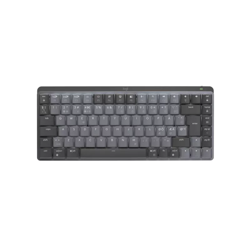 Logitech Master Series MX Mechanical Mini - Keyboard - backlit - Wireless - Bluetooth LE - QWERTY - Nordic (Danish/Finnish/Norwegian/Swedish)