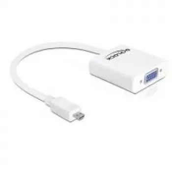 Video Cable Adapter DeLOCK 65347 VGA D-Sub to HDMI Type D Micro White