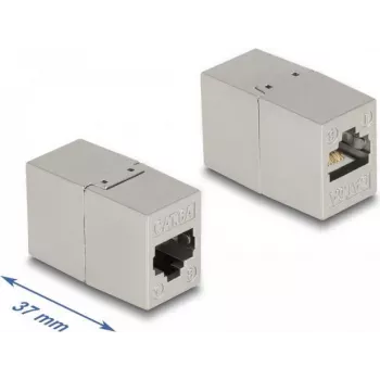 Adapter RJ45 jack to RJ45 jack Cat.6A metal DeLOCK 87037