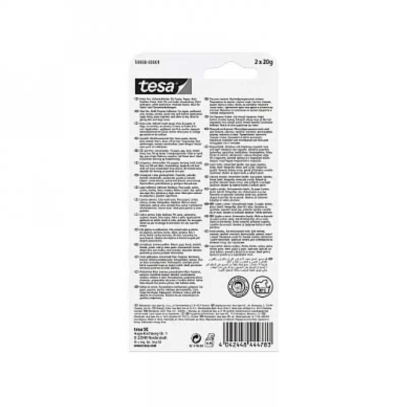 Glue pen Tesa 59908-00001-04, 2 x 20 g refillable adhesive pens