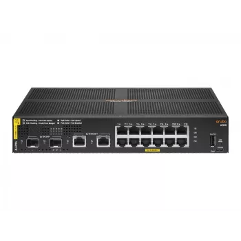 HPE Aruba Networking 6100 12G Class4 PoE 2G/2SFP+ 139W Managed L3 Gigabit Ethernet (10/100/1000) Power over Ethernet (PoE) 1U Black