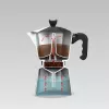 Moka pot Maestro MR-1666-3-BLACK, manual 3-cup aluminium coffee maker, 150 ml, black