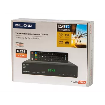 Digital TV tuner BLOW 4625FHD DVB-T2 H.265 terrestrial receiver, HDMI, USB, SCART, Ethernet, S/PDIF