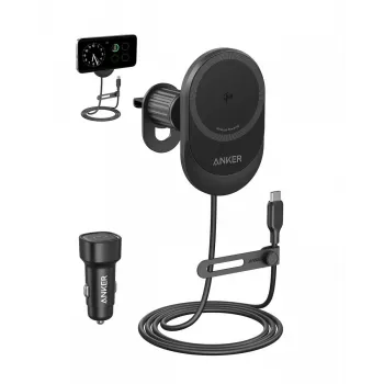 Wireless Magnetic Car Charger Anker MagGo 15W — Magnetic 15W Qi Fast Charging for Smartphones, Black
