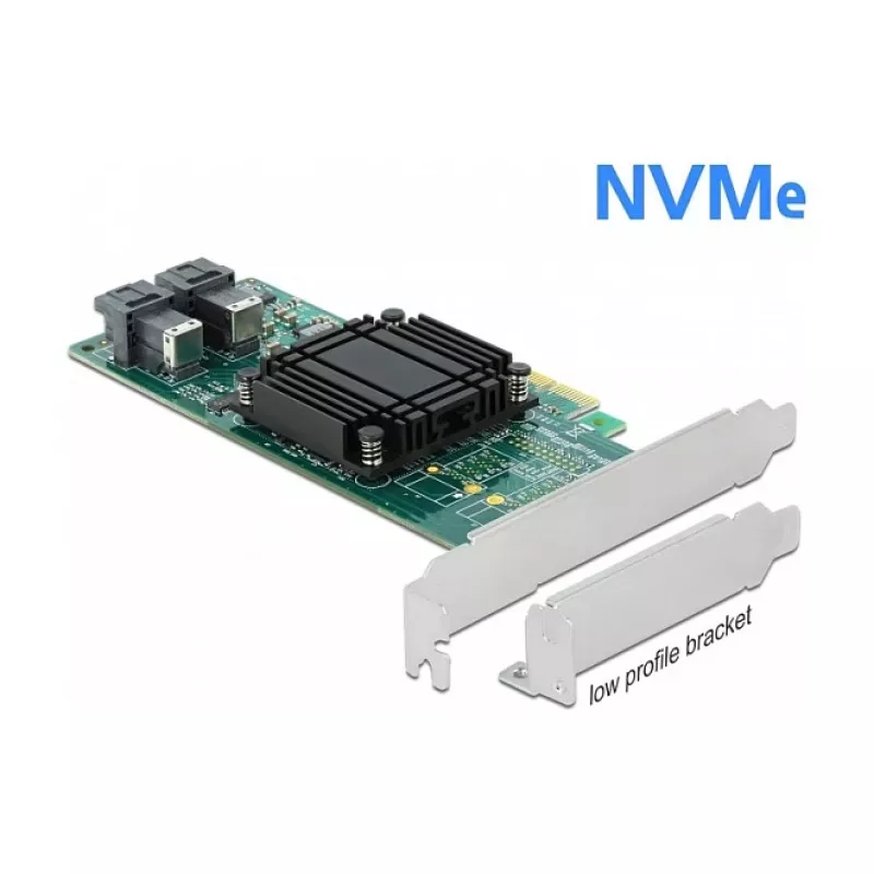 DeLOCK PCI Express x8 Card to 2 x internal SFF-8643 NVMe Low Profile Form Factor