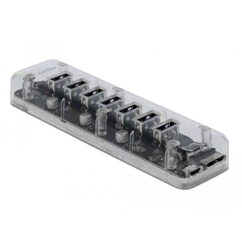 USB Hub DeLOCK 64088 Transparent USB 3.2 Gen 1 Micro-B