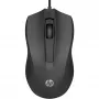 HP Wired Mouse 105, Ambidextrous, Optical, USB Type-A, 1600 DPI, Black