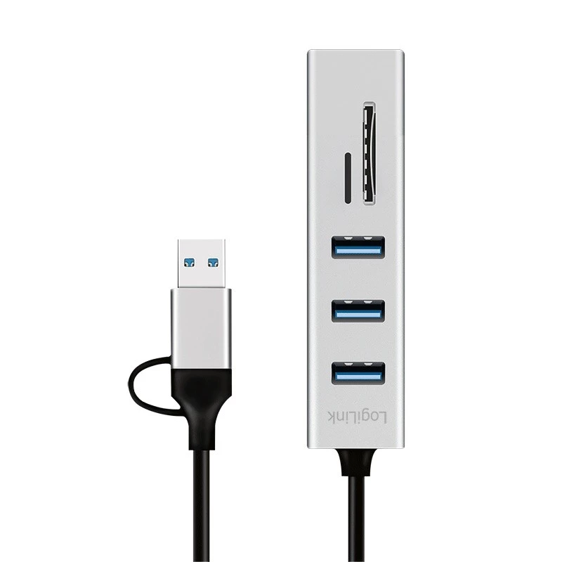 USB3.0 hub USB-A, SD/mic roSD slot, 2in1