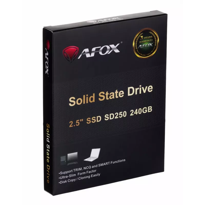 SSD 2.5 inch AFOX SD250-240GN 240 GB SATA III TLC, 555/510 MB/s, 75k/70k IOPS