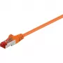 Wentronic Goobay CAT 6 Patch Cable, S/FTP (PiMF), Orange, 10 m - LSZH Halogen-Free, Copper (93469)