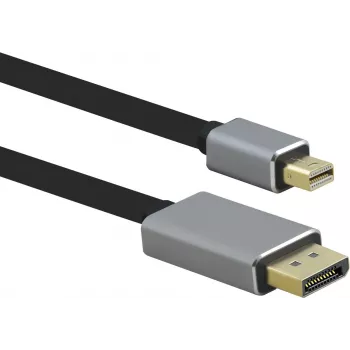 DisplayPort cable Helos 288472 Mini DisplayPort 1 m Black Grey