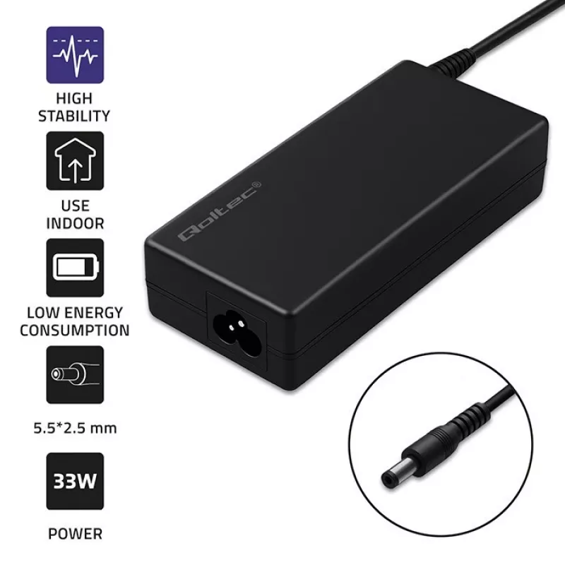Desktop power supply QOLTEC 60W 12V 5A for portable devices