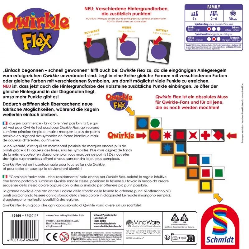 Qwirkle Flex, Board Game