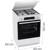 Gas-electric cooker GKS6C71WA