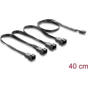 Internal power cable DELOCK 84540 — 4-pin PWM to 4×4-pin PWM splitter, 0.4 m