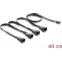 Internal power cable DELOCK 84540 — 4-pin PWM to 4×4-pin PWM splitter, 0.4 m