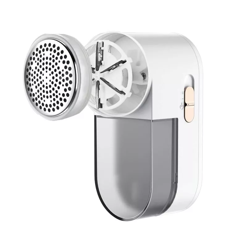 Fabric shaver ESPERANZA ECS010 compact electric lint remover, 6 blades, stainless steel, head Ø5.3 cm, rechargeable 485 mAh, 60 min runtime, white