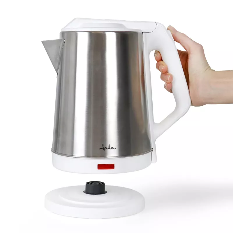 Electric kettle JATA 2 L 1500 W Stainless steel White