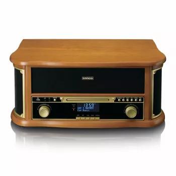Lenco TCD-2571WD Turntable 10W Wood 1 Deck DAB FM Bluetooth