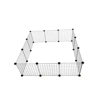 Dog kennel c&c Modular 145×75×37 cm — indoor/outdoor pet crate, modular panel construction, black