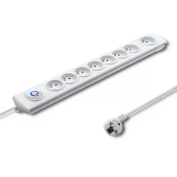 Surge Protector Qoltec 50293 White 8 AC outlets 230 V