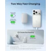 Power bank Anker A1638 10000 mAh, 45 W total output, white, built-in retractable USB-C cable