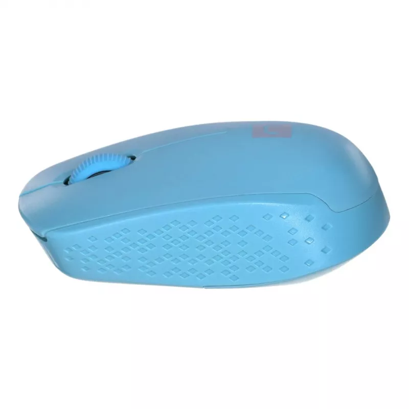 Wireless ambidextrous mouse NATEC STORK — Bluetooth + USB Type-A, 1600 DPI, 3 buttons, light blue