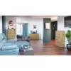 Chest of drawers top e shop K120 ARTISAN 2X3, oak finish, 6 drawers, 750×400×1200 mm