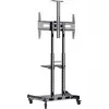 HAGOR HP Twin Stand HD - Cart - for Flat Screen / AV Equipment - Black - Screen Size: 140-213 cm (55-84) - Mounting Interface: to 800 x 500 mm (8210)