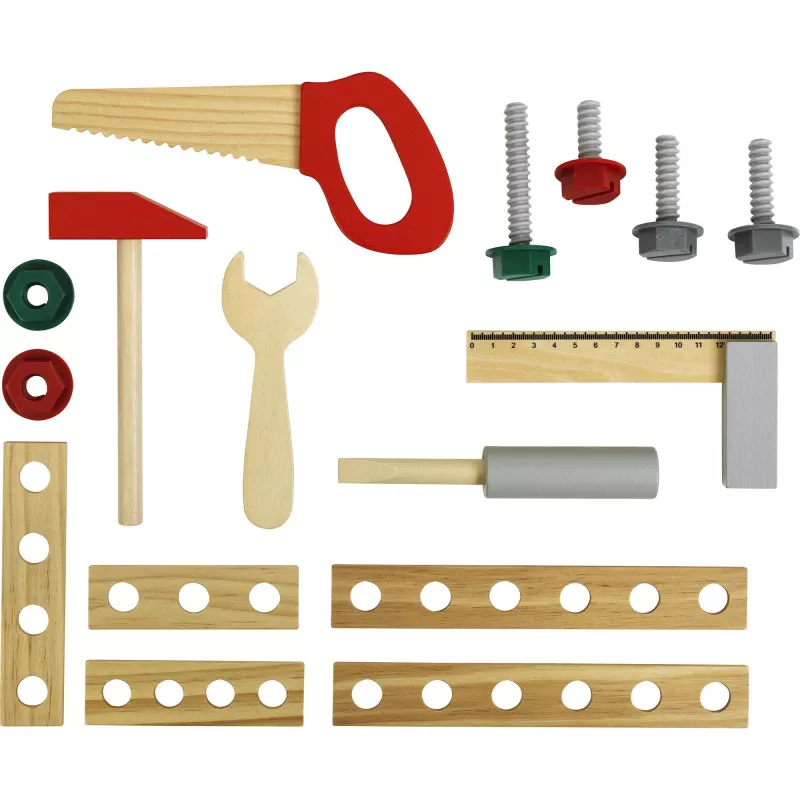 Children's wooden workbench Theo Klein Bosch model 8169 with pinewood medium and toy tools