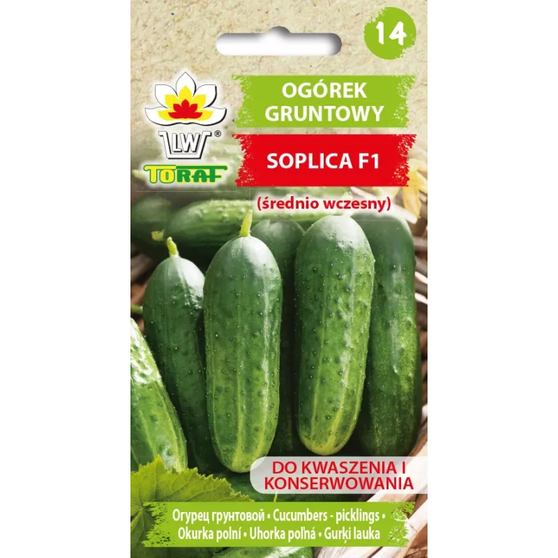 Soplica F1 Toraf Cucumber Seeds, 5g Vegetable Seed Package
