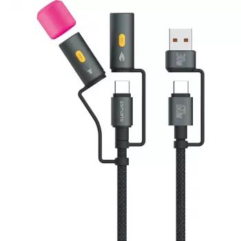 USB Cable 4smarts 541060 USB 2.0 1m USB C Black Grey