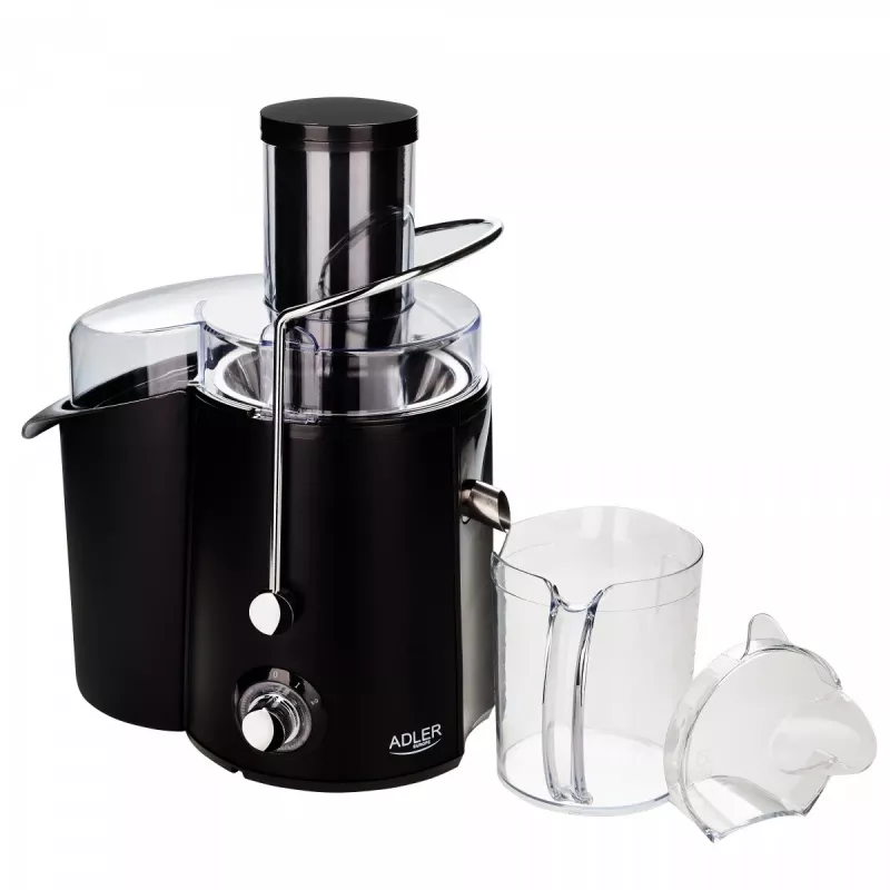 Centrifugal juicer Adler AD 4127 — 1000 W, black, juice container, 3.9 kg