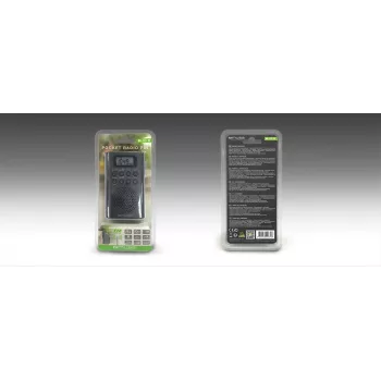 Portable radio Muse M-03 R with FM PLL tuning, LCD display, external antenna, black