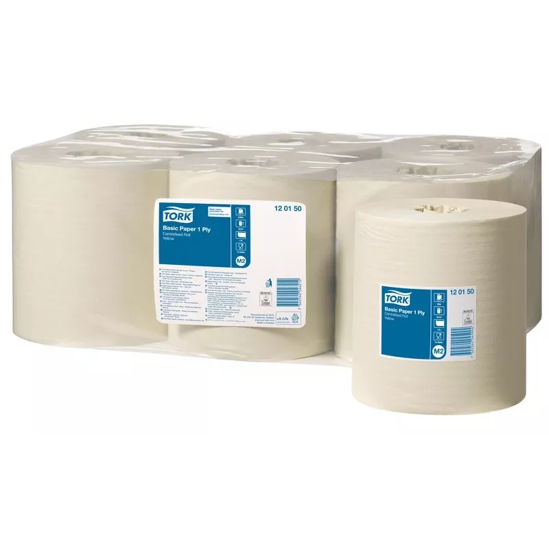 Hand towel rolls, paper, Tork Universal Centerfeed 310 M2, 1-Ply, 300m, Recycled tissue, 6pcs