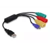 DeLock USB2.0 external 4-port cable HUB - Hub - 4 x USB2.0 - Desktop (61724)