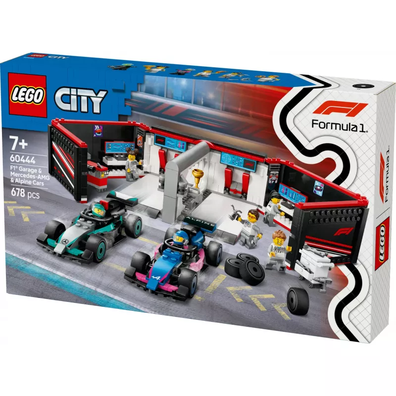 LEGO CITY 60444 F1 Garage & Mercedes-AMG & Alpine Cars