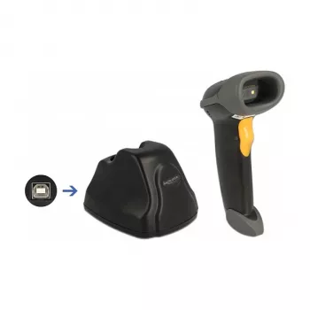 Handheld Barcode Scanner DeLOCK 90550 1D 2D Wireless USB