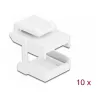 Keystone cover DeLOCK 86807 white for fibre couplers 10 pieces