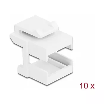 Keystone cover DeLOCK 86807 white for fibre couplers 10 pieces