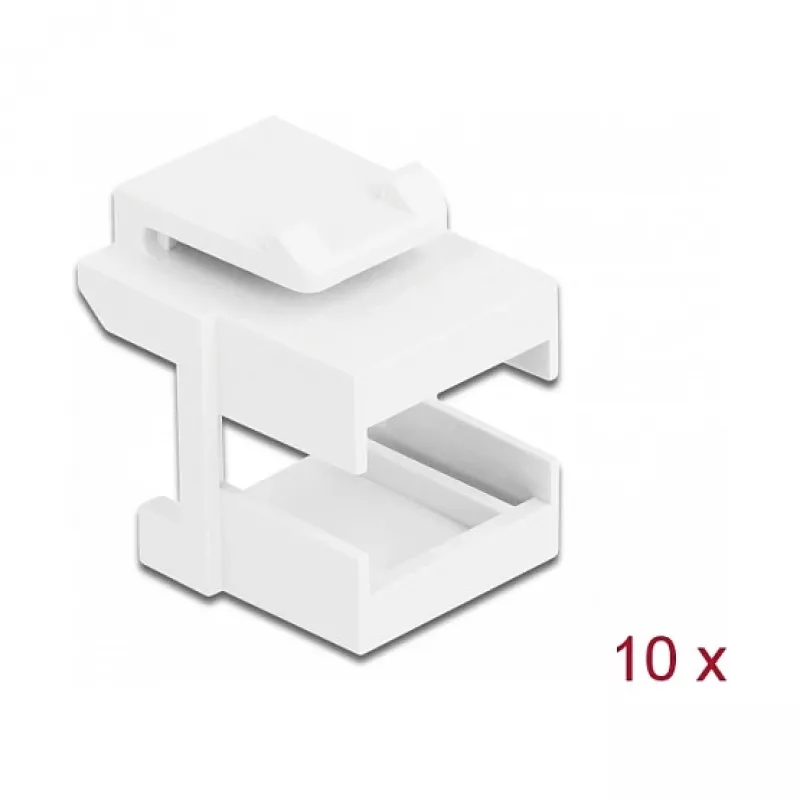Keystone cover DeLOCK 86807 white for fibre couplers 10 pieces